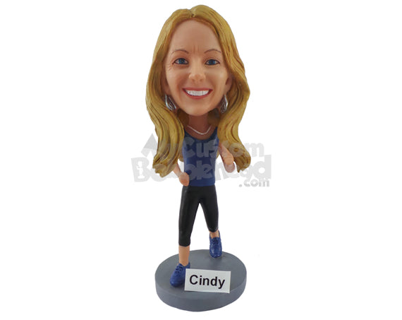 Custom Bobblehead Female Runner With Her Shoes And Tight Outfit - Sports & Hobbies Running Personalized Bobblehead & Cake Topper Custom Bobblehead Female Runner With Her Shoes And Tight Outfit - Sports & Hobbies Running Personalized Bobblehead & Cake Topper